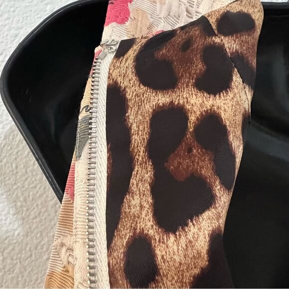 NWT DOLCE & GABBANA Dress Pink Cream Floral Jacquard Black Sleeveless Dress 42 6 - Picture 6 of 16